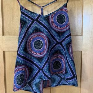 Patterned Flowy Tank Top